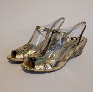 Gold Wedge Shoes